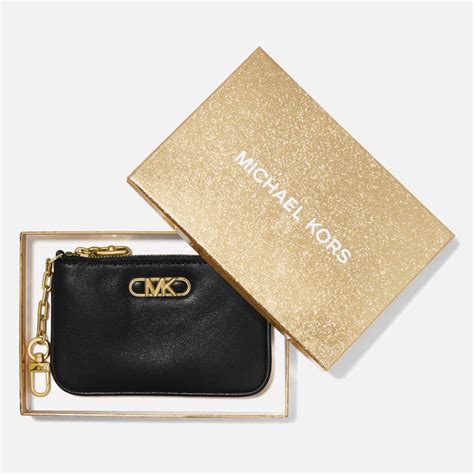 michael kors leather key holder|MICHAEL Michael Kors Parker Key Card Holder .